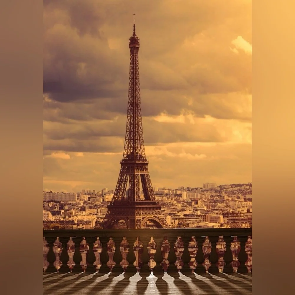 Paris Vinyl background size 5x7 ft